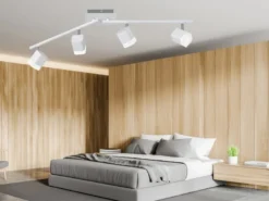 LED Deckenstrahler ROUBAIX 4-flammig Weiß matt, Breite 78cm