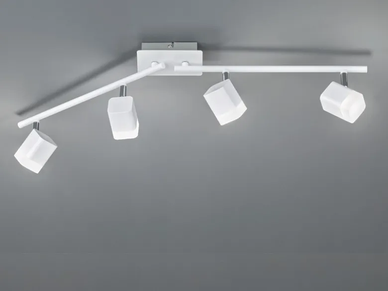 LED Deckenstrahler ROUBAIX 4-flammig Weiß matt, Breite 78cm