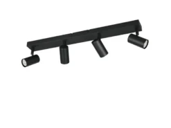 LED Deckenstrahler Schwarz 4-flammig, Breite 56cm