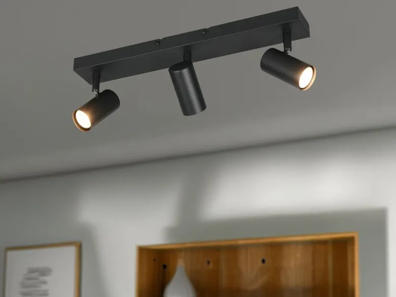 LED Deckenstrahler Schwarz 3-flammig, Breite 41cm