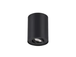 LED Deckenstrahler Schwarz mit schwenkbarem Spot, Ø 9,6cm
