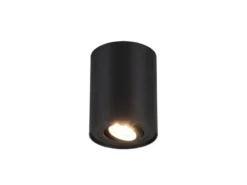 LED Deckenstrahler Schwarz mit schwenkbarem Spot, Ø 9,6cm