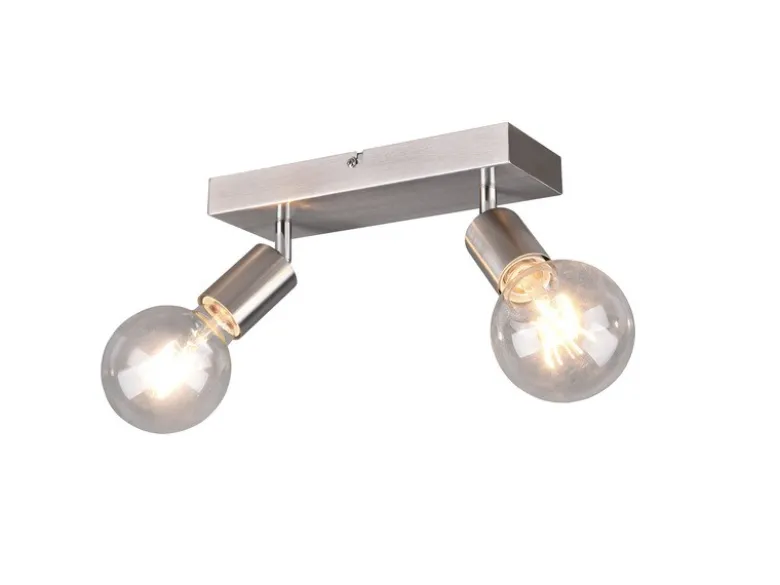 LED Deckenstrahler Silber, Balken 2-flammig dimmbar, Breite 26cm