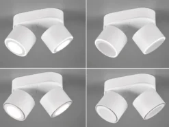 LED Deckenstrahler TAURUS 2-flammig Weiß, Breite 18cm