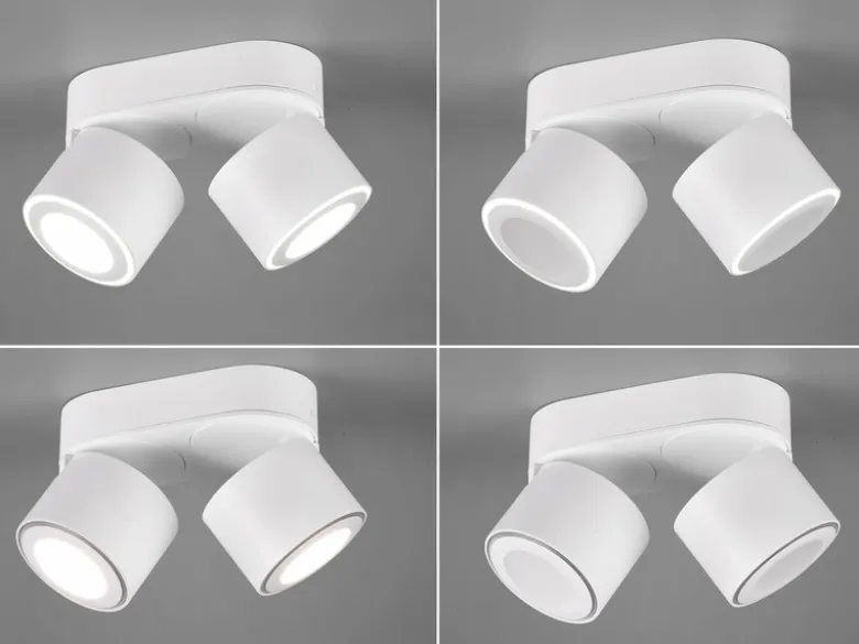 LED Deckenstrahler TAURUS 2-flammig Weiß, Breite 18cm