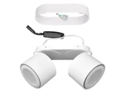 LED Deckenstrahler TAURUS 2-flammig Weiß, Breite 18cm