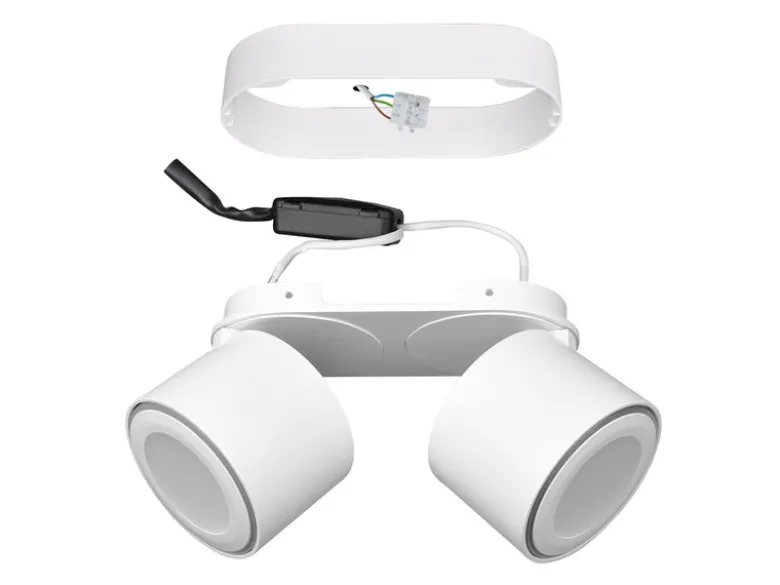 LED Deckenstrahler TAURUS 2-flammig Weiß, Breite 18cm