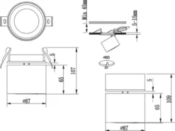 LED Deckenstrahler TAURUS 1-flammig Weiß, Ø 8,7cm