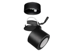 LED Deckenstrahler TAURUS 1-flammig Schwarz, Ø 8,7cm