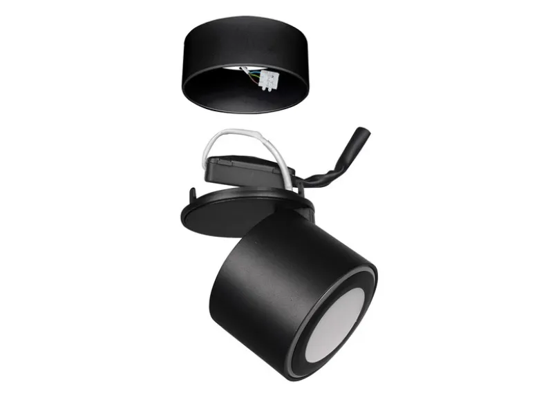 LED Deckenstrahler TAURUS 1-flammig Schwarz, Ø 8,7cm