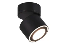LED Deckenstrahler TAURUS 1-flammig Schwarz, Ø 8,7cm