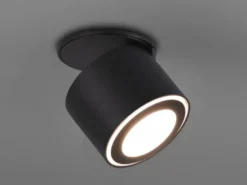 LED Deckenstrahler TAURUS 1-flammig Schwarz, Ø 8,7cm