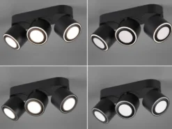 LED Deckenstrahler TAURUS 3-flammig Schwarz, Breite 27,3cm