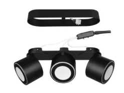 LED Deckenstrahler TAURUS 3-flammig Schwarz, Breite 27,3cm