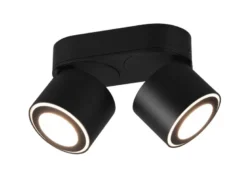 LED Deckenstrahler TAURUS 2-flammig Schwarz, Breite 18cm