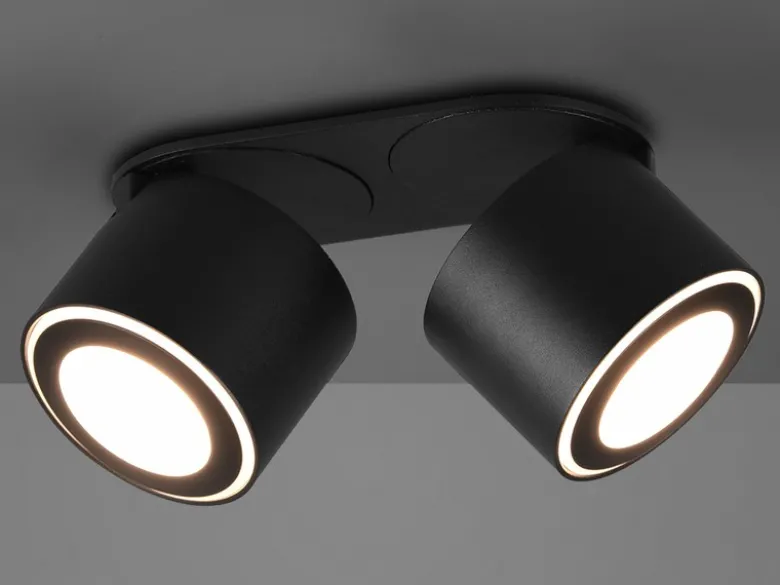 LED Deckenstrahler TAURUS 2-flammig Schwarz, Breite 18cm