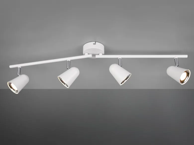 LED Deckenstrahler TOULOUSE Weiß 4-flammig, Arme schwenkbar, Breite 78cm