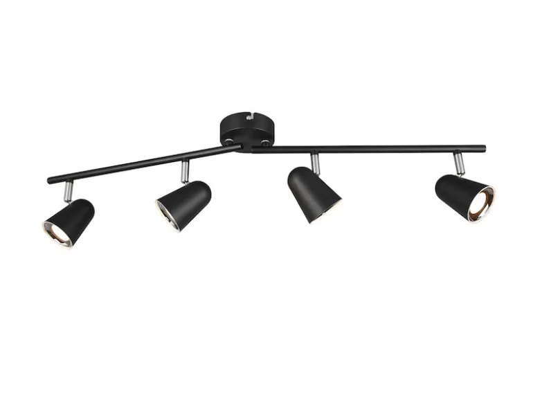 LED Deckenstrahler TOULOUSE Schwarz 4-flammig, Arme schwenkbar, Breite 78cm