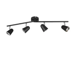 LED Deckenstrahler TOULOUSE Schwarz 4-flammig, Arme schwenkbar, Breite 78cm