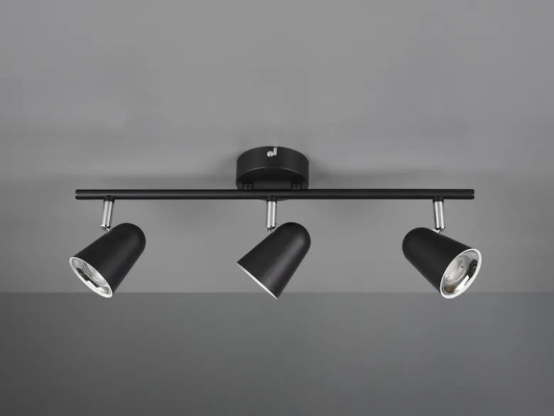LED Deckenstrahler TOULOUSE Schwarz 3-flammig, Breite 48cm