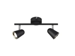 LED Deckenstrahler TOULOUSE Schwarz 2-flammig, Breite 34cm