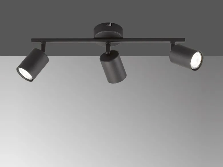 LED Deckenstrahler VANO Schwarz 3-flammig, Breite 42cm
