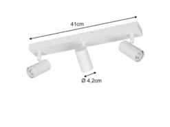 LED Deckenstrahler Weiß 3-flammig, Breite 41cm