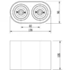 LED Deckenstrahler Weiß 2-flammig Spots schwenkbar, Breite 17cm