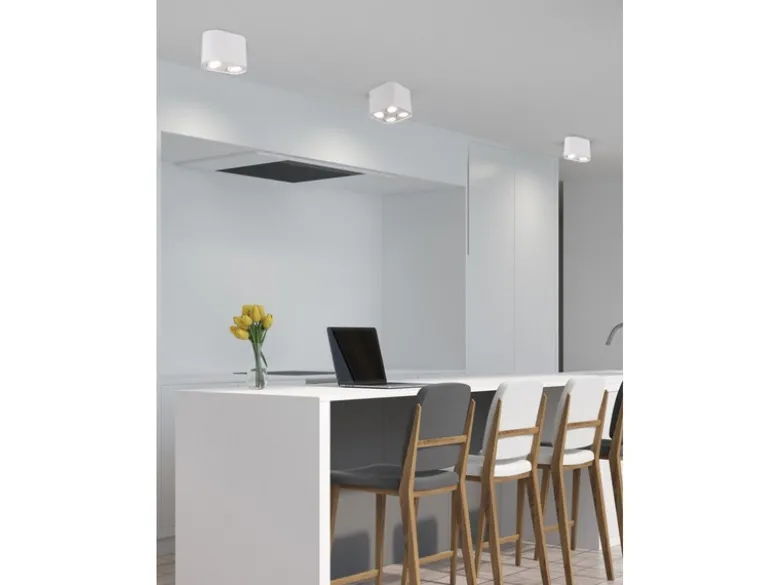 LED Deckenstrahler Weiß 2-flammig Spots schwenkbar, Breite 17cm