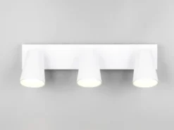 LED Deckenstrahler Weiß Gold 3-flammig, Breite 46cm
