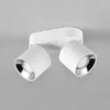 LED Deckenstrahler Weiß 2 Spots schwenkbar dimmbar, Breite 18cm