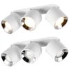LED Deckenstrahler Weiß 3 Spots schwenkbar dimmbar, Breite 27cm