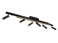 LED Deckenstrahler ZENO ausziehbar mit 6 Spots Schwarz, max. Breite 180cm