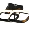 LED Decken- und Wandleuchte KASIA, 2 Quadrate Metall Schwarz Breite 24cm