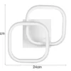 LED Decken- und Wandleuchte KASIA, 2 Quadrate Metall Weiß, Breite 26,5cm