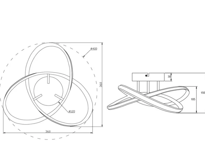 LED Decken- und Wandleuchte MEO Metall Weiß, Ø 40cm