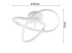LED Decken- und Wandleuchte MEO Metall Weiß, Ø 40cm