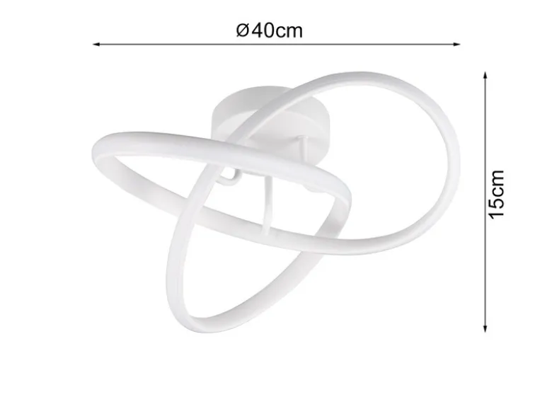 LED Decken- und Wandleuchte MEO Metall Weiß, Ø 40cm