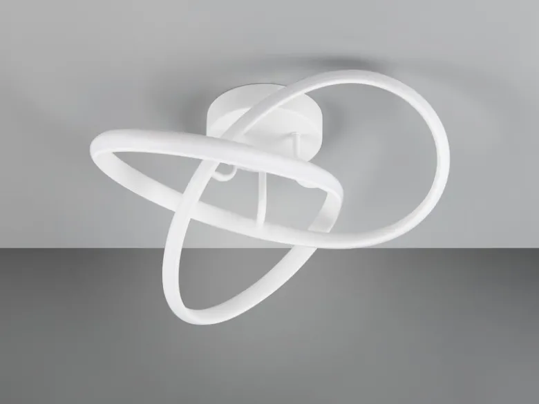 LED Decken- und Wandleuchte MEO Metall Weiß, Ø 40cm
