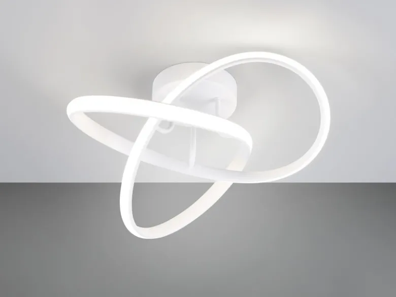 LED Decken- und Wandleuchte MEO Metall Weiß, Ø 40cm