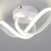 LED Decken- und Wandleuchte RUSA Metall in Weiß, Breite 28cm