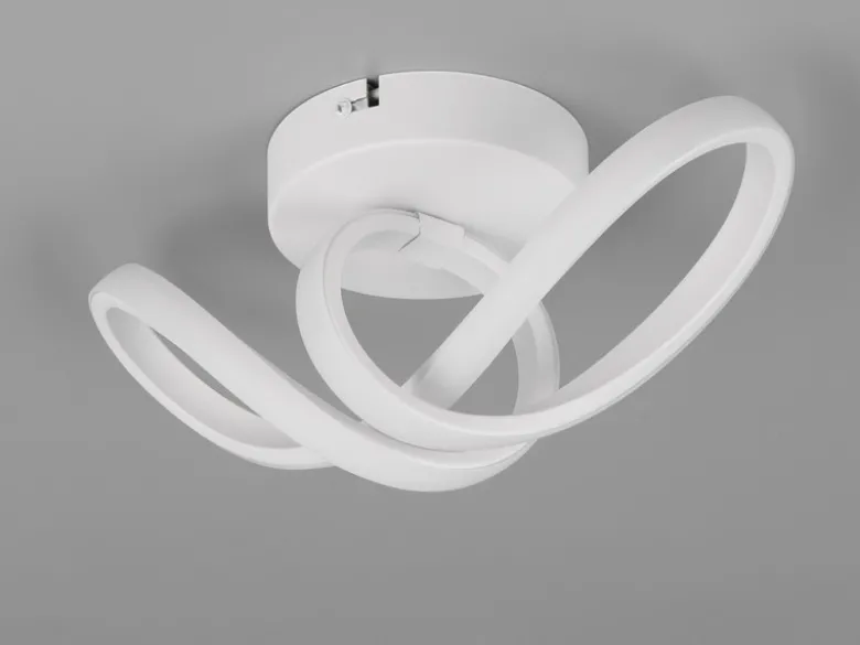 LED Decken- und Wandleuchte RUSA Metall in Weiß, Breite 28cm