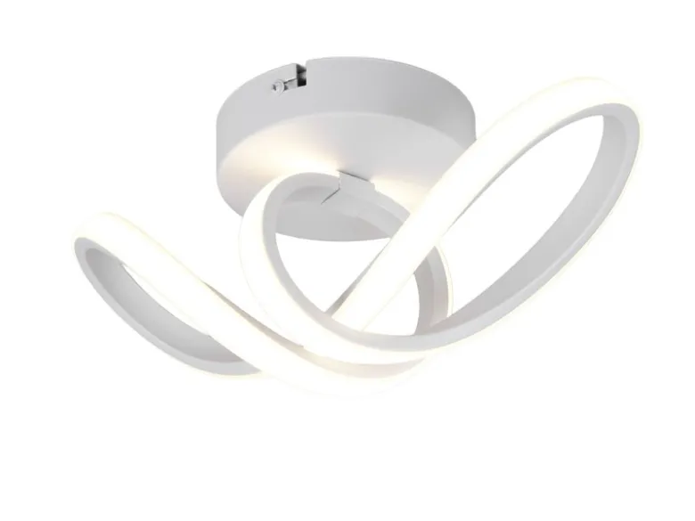 LED Decken- und Wandleuchte RUSA Metall in Weiß, Breite 28cm
