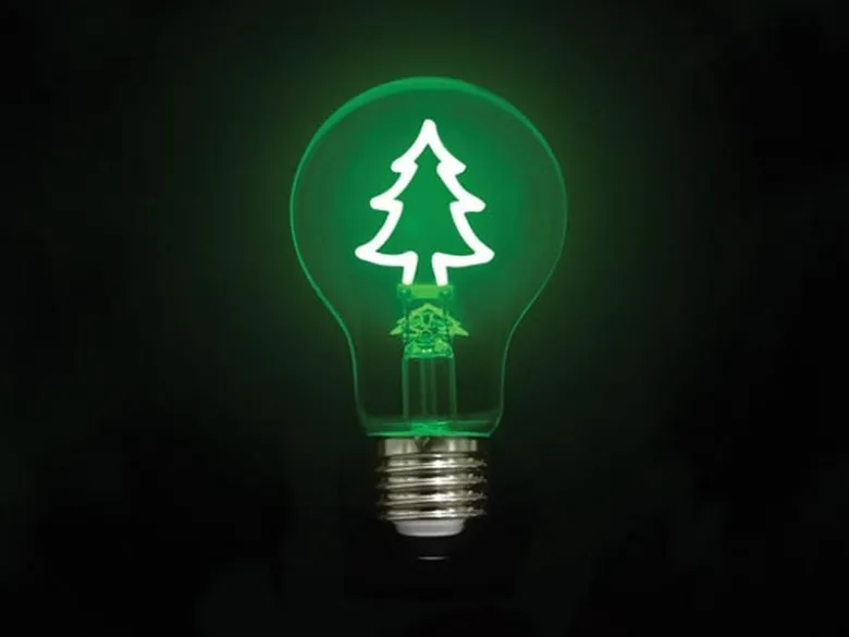 LED Deko Leuchtmittel Weihnachtsbaum Grün mit E27 Fassung