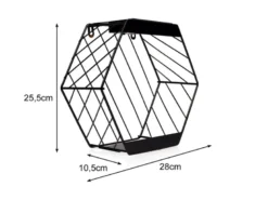 LED Deko Solar Wandleuchte für Pflanzen aus Stahl Gitter in Schwarz, Höhe 25,5cm