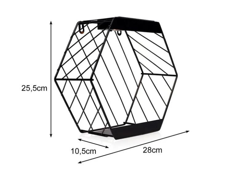 LED Deko Solar Wandleuchte für Pflanzen aus Stahl Gitter in Schwarz, Höhe 25,5cm