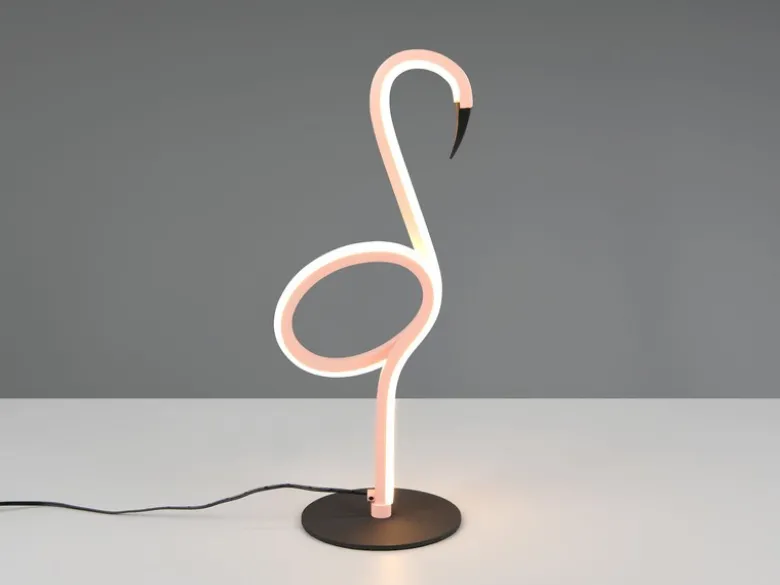LED Deko Tischlampe INGO Rosa mit Schnurschalter, Höhe 35cm