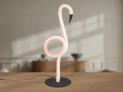 LED Deko Tischlampe INGO Rosa mit Schnurschalter, Höhe 35cm