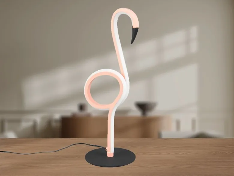 LED Deko Tischlampe INGO Rosa mit Schnurschalter, Höhe 35cm