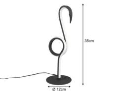 LED Deko Tischlampe INGO Schwarz mit Schnurschalter, Höhe 35cm